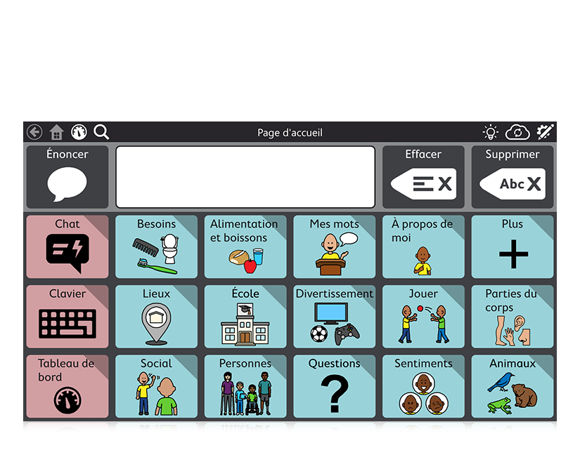 Ensemble de pages Tobii Dynavox TD Snap Express