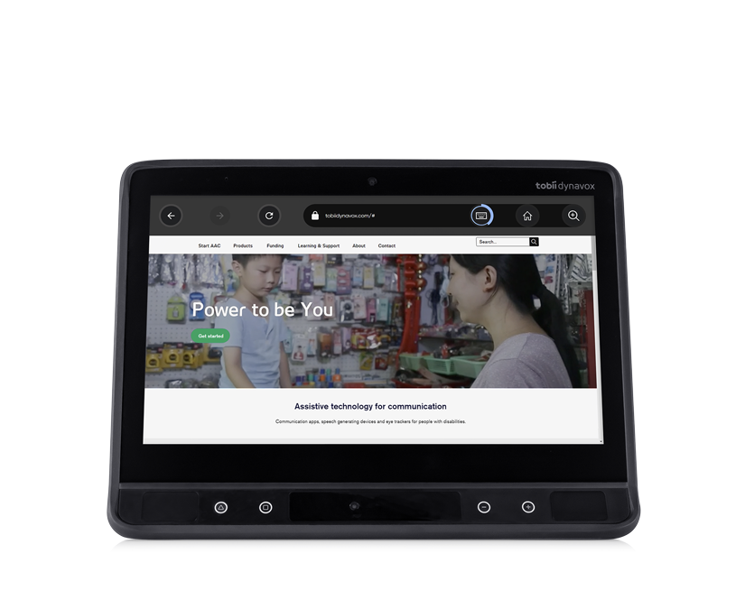 TD Browse de Tobii Dynavox présenté sur un appareil de la série TD I de Tobii Dynavox