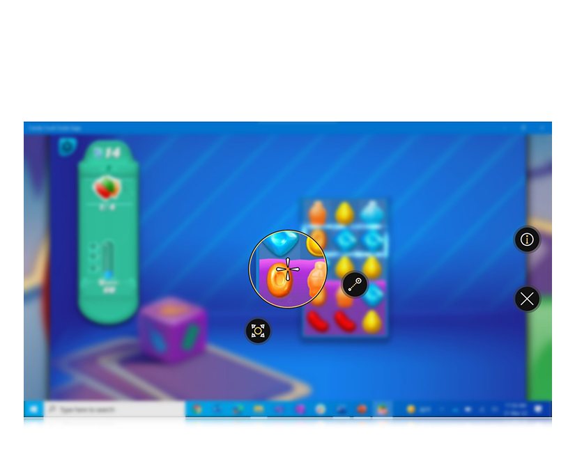 Tobii Dynavox TD Control utilisé pour jouer à Candy Crush