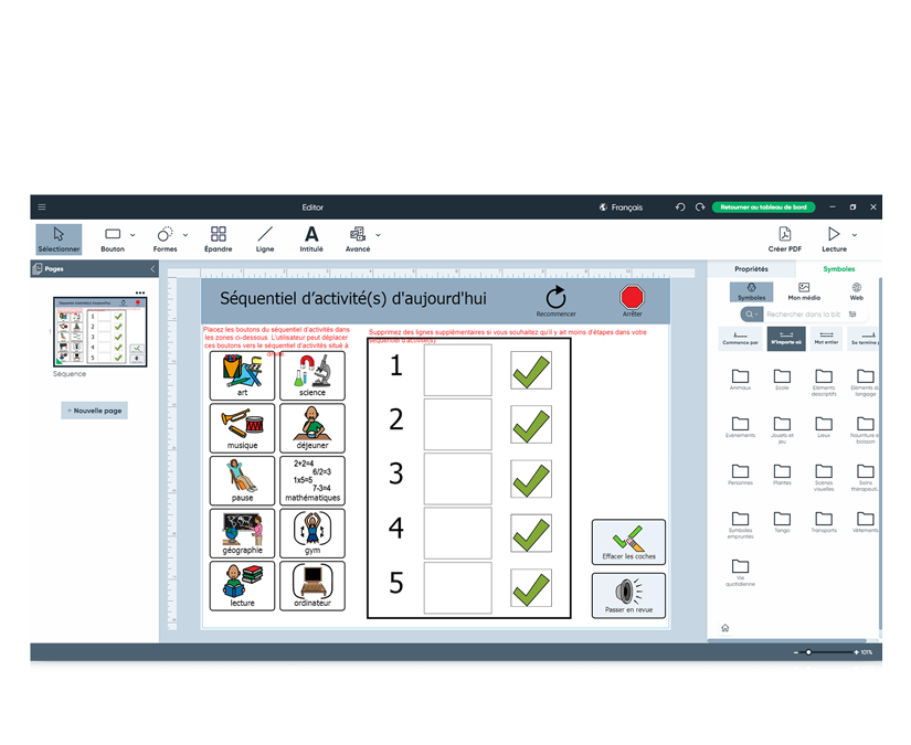 Programme d’activités de Boardmaker 7