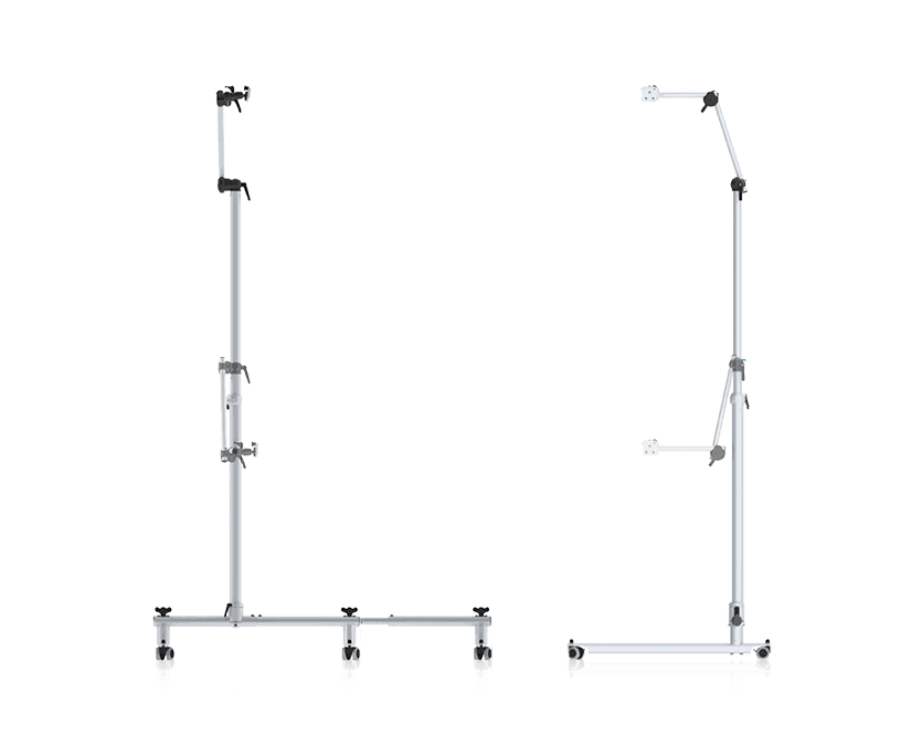 Support roulant Tobii Dynavox Rehadapt Vario réglable en hauteur avec base flexible à roulettes
