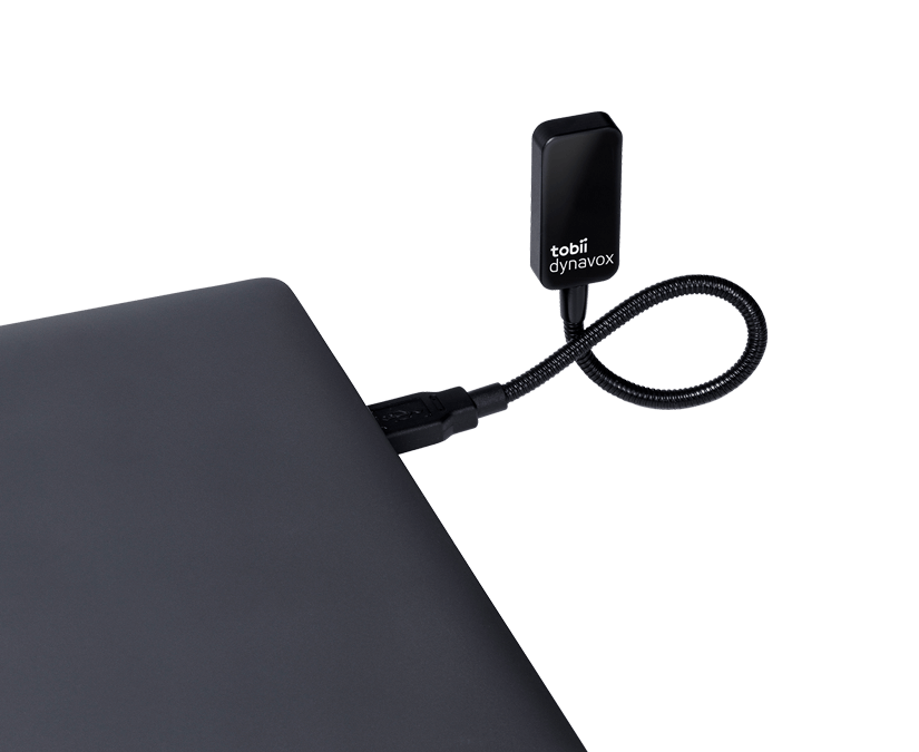 Tobii Dynavox Eye-R branché à un ordinateur portable