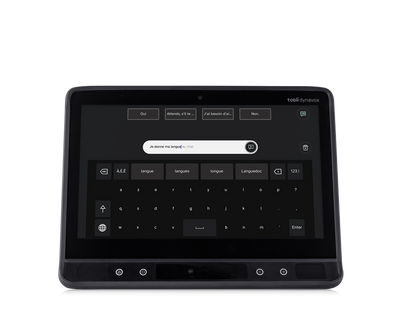Vue avant de l'appareil Tobii Dynavox TD I-13 AAC avec TD Talk