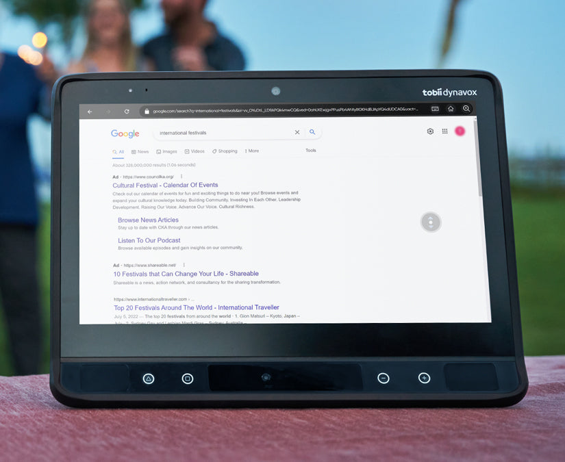  TD Browse sur un dispositif de communication Tobii Dynavox TD I-Series