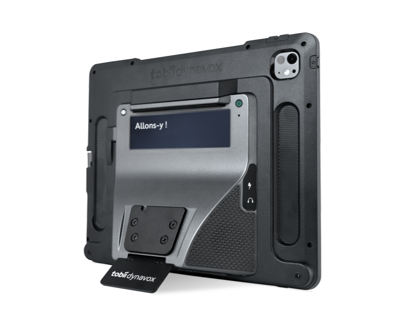 Dispositif de communication Tobii Dynavox TD Pilot vue inclinée de dos