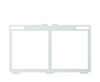 Guide-doigt Tobii Dynavox I-13 pour TD Snap - grille de vocabulaire 1x2 avec menu