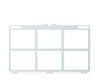 Guide-doigt Tobii Dynavox I-16 pour TD Snap - grille de vocabulaire 2x3 avec menu