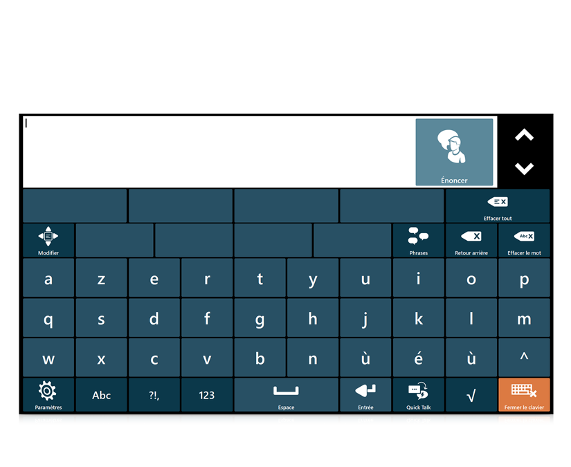 Clavier qwerty Tobii Dynavox Communicator 5