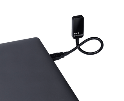 Tobii Dynavox Eye-R branché à un ordinateur portable