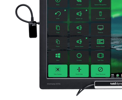 Tobii Dynavox Eye-R branché à un écran doté de Windows Control et PCEye Plus