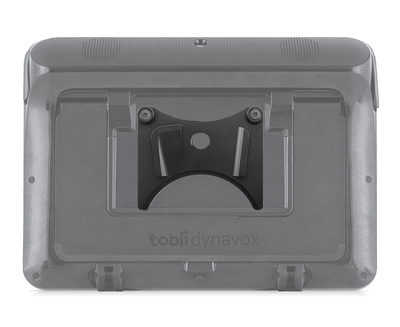 Adaptateur Tobii Dynavox Quick Release fixé à un dispositif - vue arrière