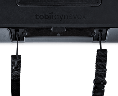 Coque de protection avec porte-guide-doigt intégré pour Tobii Dynavox I-110, bandoulière - gros plan