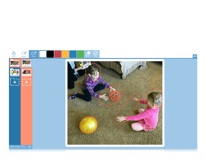 Mode de lecture dans Tobii Dynavox Snap Scene