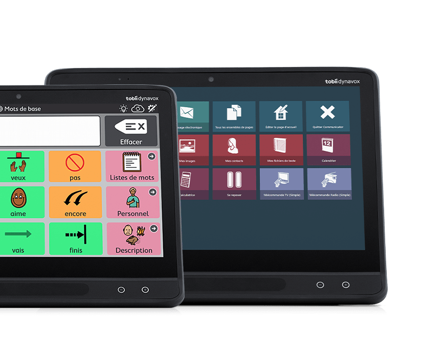 Dispositifs de communication Tobii Dynavox I-13 et I-16 – vue 3/4 face 